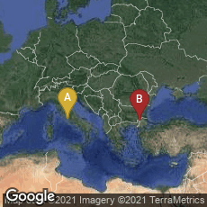 Overview map of Roma, Lazio, Italy,Edirne, Turkey