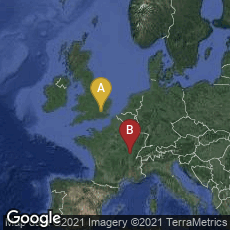 Overview map of London, England, United Kingdom,Saint-Loup-de-Varennes, Bourgogne-Franche-Comté, France