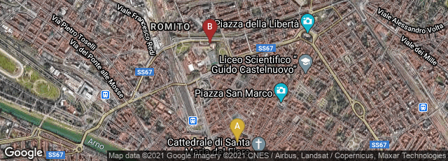 Detail map of Firenze, Toscana, Italy,Firenze, Toscana, Italy