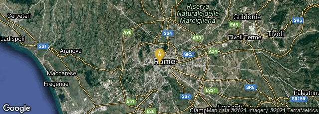 Detail map of Roma, Lazio, Italy