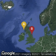 Overview map of Isle of Iona, Scotland, United Kingdom,Whitby, England, United Kingdom