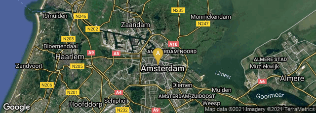 Detail map of Amsterdam-Centrum, Amsterdam, Noord-Holland, Netherlands