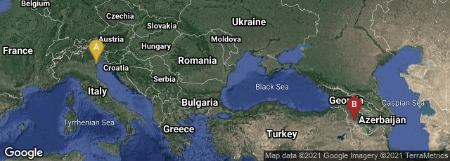 Detail map of Venezia, Veneto, Italy,Kentron, Yerevan, Yerevan, Armenia