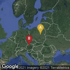 Overview map of Ochota, Warszawa, mazowieckie, Poland,Sankt Florian, Oberösterreich, Austria