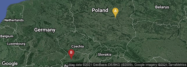 Detail map of Ochota, Warszawa, mazowieckie, Poland,Sankt Florian, Oberösterreich, Austria