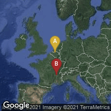 Overview map of Antwerpen, Vlaanderen, Belgium,Lyon, Auvergne-Rhône-Alpes, France