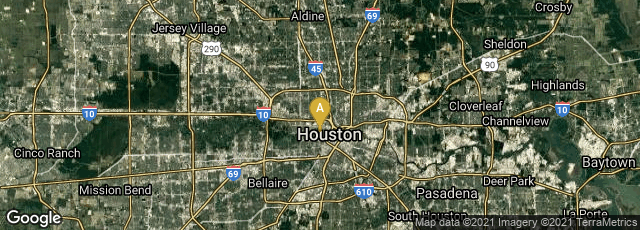 Detail map of Houston, Texas, United States