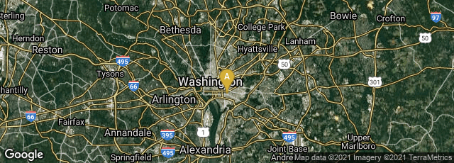 Detail map of Washington, District of Columbia, United States