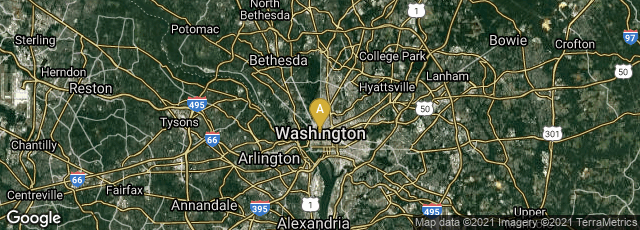 Detail map of Washington, District of Columbia, United States