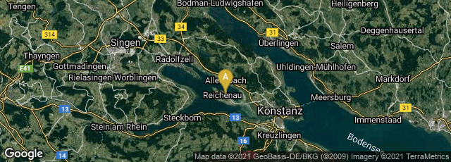 Detail map of Reichenau, Reichenau, Baden-Württemberg, Germany