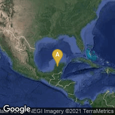 Overview map of Maní, Maní, Yucatán, Mexico