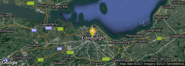 Detail map of Edinburgh, Scotland, United Kingdom