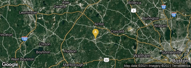 Detail map of Maynard, Massachusetts, United States