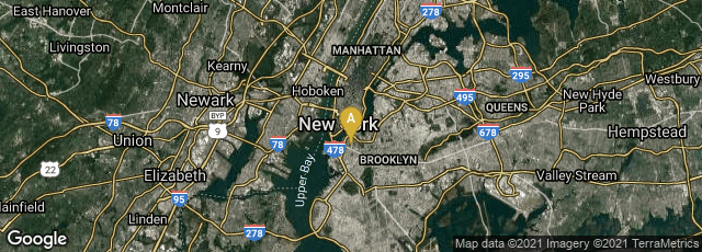 Detail map of Brooklyn, New York, United States