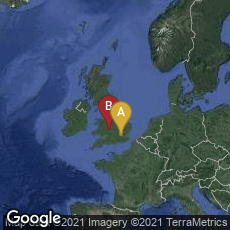 Overview map of London, England, United Kingdom,Worcester, England, United Kingdom