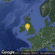 Overview map of Carmarthen, Wales, United Kingdom