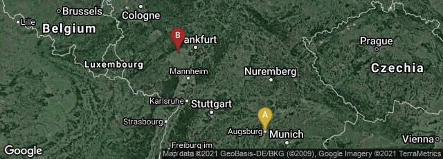 Detail map of Augsburg-Innenstadt, Augsburg, Bayern, Germany,Eltville am Rhein, Hessen, Germany