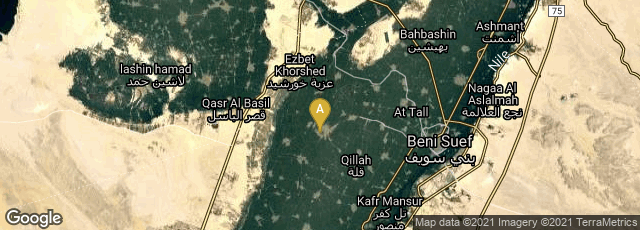 Detail map of Beni Suef Governorate, Egypt