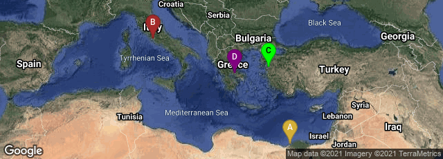 Detail map of Alexandria Governorate, Egypt,Roma, Lazio, Italy,İzmir, Turkey,Greece