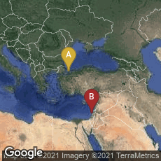 Overview map of İstanbul, Turkey,Caesarea, Haifa District, Israel