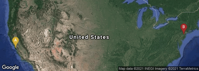Detail map of Stanford, California, United States,Princeton, New Jersey, United States