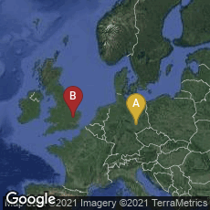 Overview map of Mitte, Leipzig, Sachsen, Germany,Cambridge, England, United Kingdom