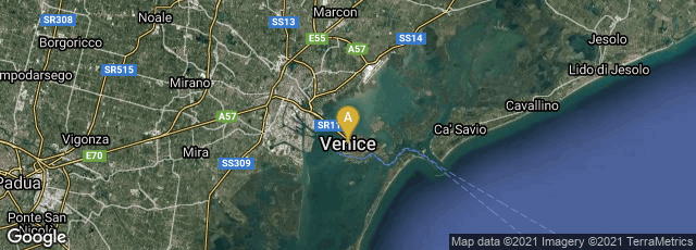 Detail map of Venezia, Veneto, Italy