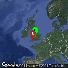 Overview map of Torquay, England, United Kingdom,Torquay, England, United Kingdom,Cheltenham, England, United Kingdom