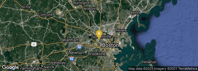 Detail map of Cambridge, Massachusetts, United States