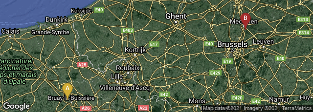 Detail map of Marles-les-Mines, Hauts-de-France, France,Zemst, Vlaanderen, Belgium