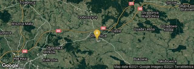 Detail map of Oleśnica, Województwo dolnośląskie, Poland