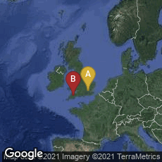 Overview map of London, England, United Kingdom,Exeter, England, United Kingdom