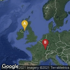 Overview map of Bangor, Northern Ireland, United Kingdom,Luxeuil-les-Bains, Bourgogne-Franche-Comté, France