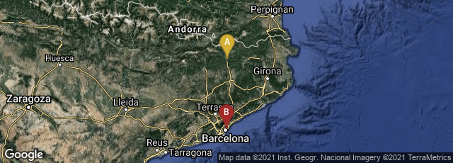 Detail map of Ripoll, Catalunya, Spain,Barcelona, Catalunya, Spain