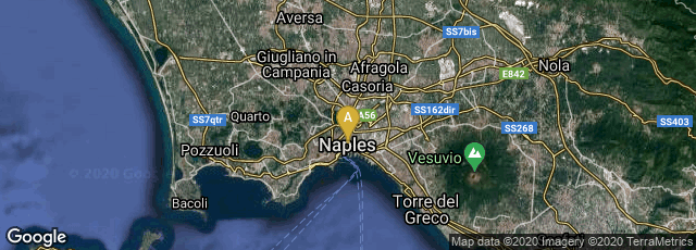 Detail map of Napoli, Campania, Italy