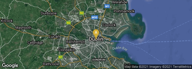 Detail map of Dublin 1, County Dublin, Ireland