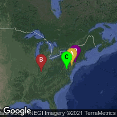 Overview map of Philadelphia, Pennsylvania, United States,Louisville, Kentucky, United States,Washington, District of Columbia, United States,Manhattan, New York, New York, United States