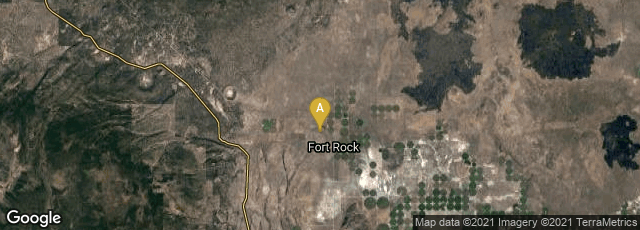 Detail map of Fort Rock, Oregon, United States
