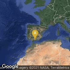 Overview map of Málaga, Andalucía, Spain