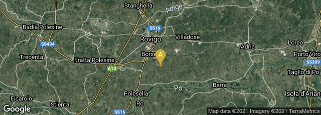 Detail map of Pontecchio Polesine, Veneto, Italy