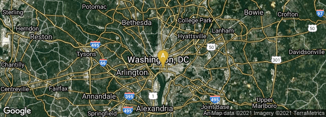 Detail map of Washington, District of Columbia, United States