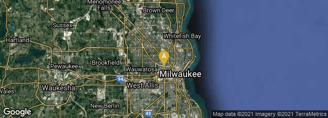 Detail map of Milwaukee, Wisconsin, United States
