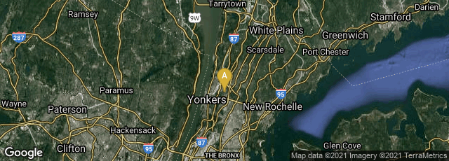 Detail map of Yonkers, New York, United States