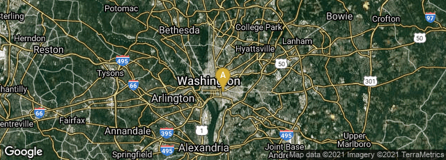 Detail map of Washington, District of Columbia, United States