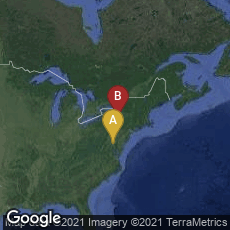 Overview map of Washington, District of Columbia, United States,Endicott, New York, United States