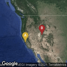 Overview map of San Jose, California, United States,Salt Lake City, Utah, United States