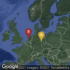 Overview map of Mitte, Leipzig, Sachsen, Germany,Amsterdam-Centrum, Amsterdam, Noord-Holland, Netherlands