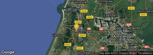 Detail map of Oude Stad, Haarlem, Noord-Holland, Netherlands