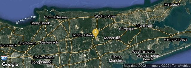 Detail map of Ridge, New York, United States