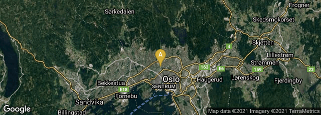 Detail map of Ullevål, Oslo, Oslo, Norway